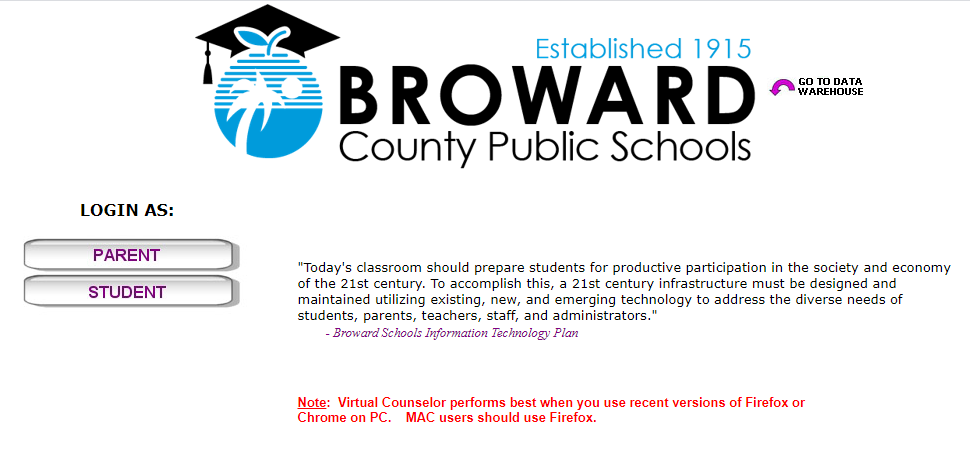 BCPS Virtual Counselor Parent Access